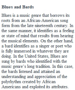 Blues and Bards